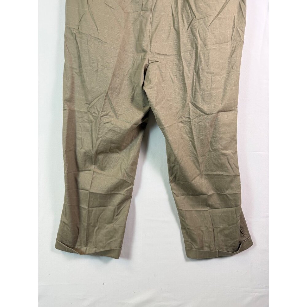 Linea Uomo Mens Dress Pants 100% Wool Window Pane Waist sz 43 Pleated Y2K Career - Picture 2 of 16